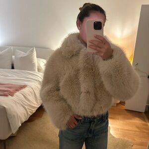 Blank NYC Cropped Faux Fur Jacket